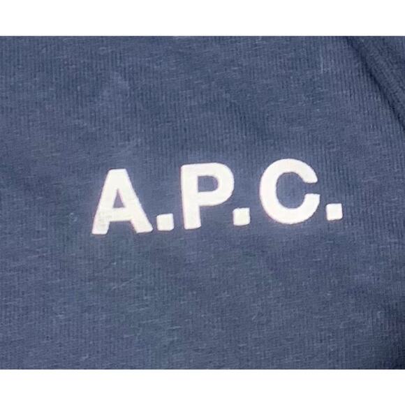A.P.C. Men's Extra Large Navy Blue Classic Pullover Hoodie - Picture 5 of 9